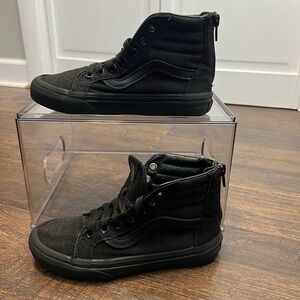 Vans Kids SK8-Hi Zip Skateboard Shoes/Sneakers Size Kids 1.5 Color Black